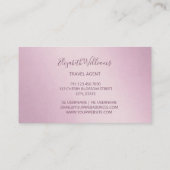 Rosa Metallisches Logo Visitenkarte (Rückseite)