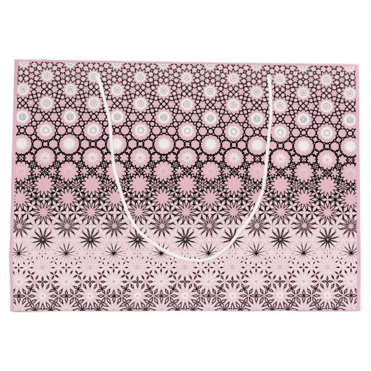 rosa Metamorphose-Design Große Geschenktüte (Rückseite)