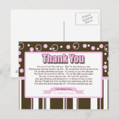 Rosa Metro Postkarte (Vorne/Hinten)