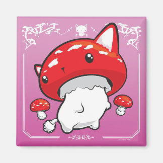Rosa Mewshroom-Magnet niedlicher Katzenpilz Magnet