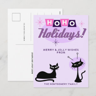 Rosa Midcentury Modern Ho Ho Holidays Weihnachten