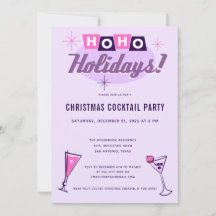 Rosa Midcentury-Modern-Weihnachts-Cocktailparty