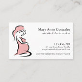 Rosa | Midfrau Doula Pregnant Woman Bly Visitenkarte (Vorderseite)