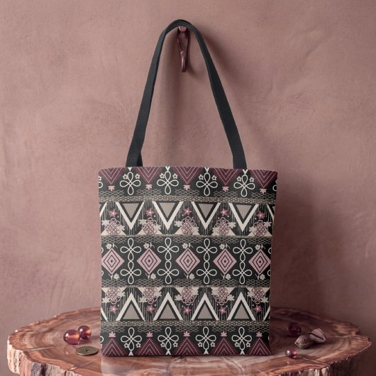 Rosa Midnight-Folk-Art Tasche