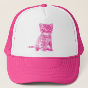 Rosa Miezekatze-Katzen-Fernlastfahrer-Hut Truckerkappe