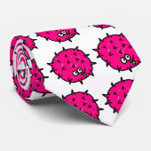 Rosa Mikrobe Krawatte (Gerollt)