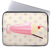 Rosa Milkshake und Polka Dots Laptop-Sieb Laptopschutzhülle (Vorderseite)