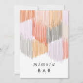 Rosa Mimosa Bar Fringe Bachelorette Tafelschild (Vorderseite)