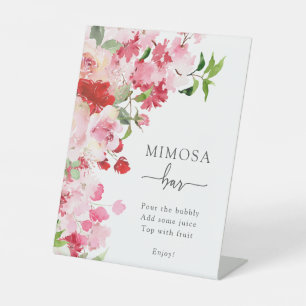 Rosa Mimosa Bar Sign Sockelschild