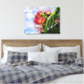 Rosa Mimosa Blütenbaum Leinwanddruck (Insitu (Schlafzimmer))
