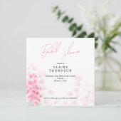 Rosa Mimosas Bridal Dusche Einladung (Stehend Vorderseite)