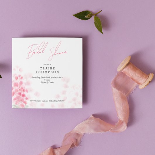 Rosa Mimosas Bridal Dusche Einladung