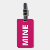 Rosa Mine Gepäckanhänger (Vorderseite vertikal)