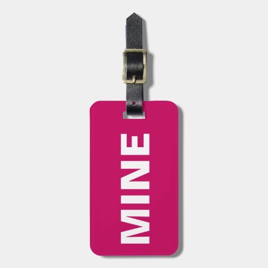 Rosa Mine Gepäckanhänger (Vorderseite vertikal)