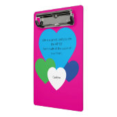Rosa Mini-Clipboard mit Herzen Mini Klemmbrett (Gewinkelt2)
