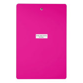 Rosa Mini-Clipboard mit Herzen Mini Klemmbrett (Rückseite)