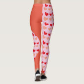 Rosa Mini-Herzen Leggings (Rückseite)