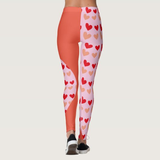 Rosa Mini-Herzen Leggings (Rückseite)