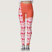 Rosa Mini-Herzen Leggings (Vorderseite)