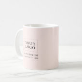 Rosa | Minimale Werbeaktion für Firmenlogos Kaffeetasse (Vorderseite Links)
