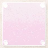 Rosa Minimalismus Glasuntersetzer (Rückseite)