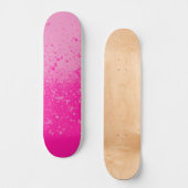 Rosa Minimalismus Skateboard (Vorderseite)