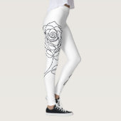 Rosa Minimalist Line Art Leggings (Rechts)