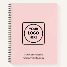 Rosa Minimalistisch | Benutzerdefiniertes Firmenlo Notizblock