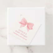 Rosa Minimalistisch Bow Krawatte Babydusche Geschenkanhänger (Beispiel)