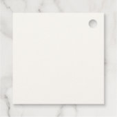 Rosa Minimalistisch Bow Krawatte Babydusche Geschenkanhänger (Rückseite)