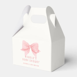 Rosa Minimalistisch Bow Krawatte Babydusche Geschenkschachtel