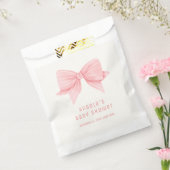 Rosa Minimalistisch Bow Krawatte Babydusche Geschenktütchen (Versiegelt)
