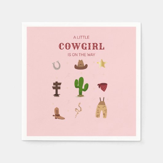 Rosa Minimalistisch Rodeo Cowgirl Kinderdusche Serviette (Vorderseite)