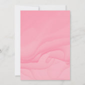 Rosa Minimalistische Babydusche Einladung (Rückseite)