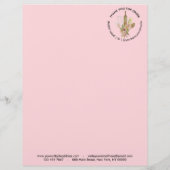 Rosa Minimalistische Rustikale Bäckerei Konditorei Flyer (Hinten)