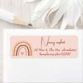 Rosa minimalistischer Regenbogen (Insitu)