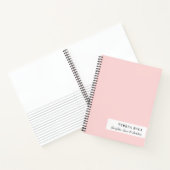 Rosa minimalistisches Modernes Design Notizblock (Innenseite)