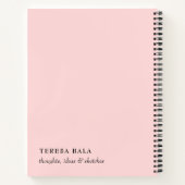 Rosa minimalistisches Modernes Design Notizblock (Rückseite)