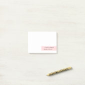 Rosa Minimalistisches Modernes Design Post-it Klebezettel (Auf Schreibtisch)