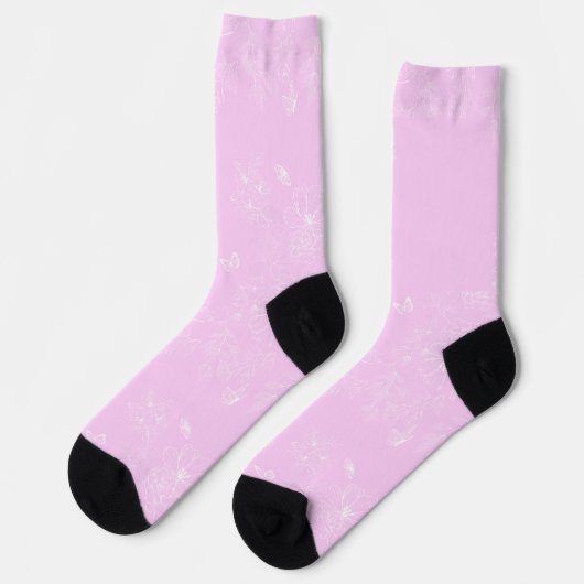 Rosa Minimalistisches Muster Modernes, Abstraktes Socken (Linkes Detail)