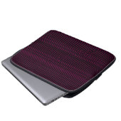 Rosa Minimallinien Laptopschutzhülle (Vorne Knopf)