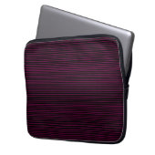 Rosa Minimallinien Laptopschutzhülle (Vorderseite Links)