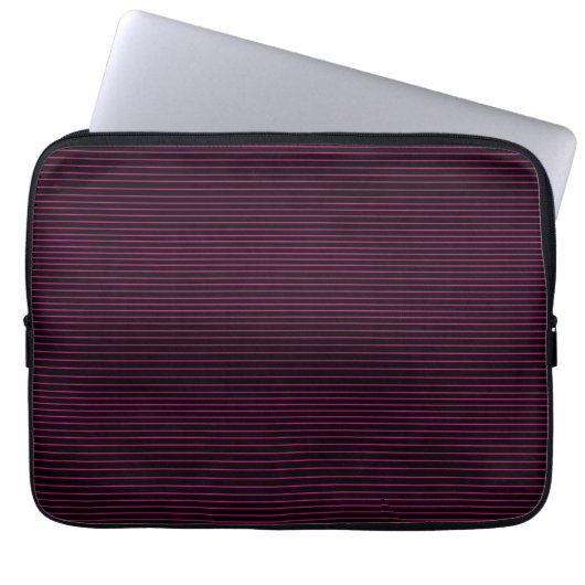 Rosa Minimallinien Laptopschutzhülle (Vorderseite)