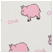 Rosa Minischweine und Oink Gewebe Stoff (Nahaufnahme)