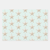 Rosa Mint Grün Stern Ornamente Weihnachten Geschenkpapier Set (Vorderseite 3)