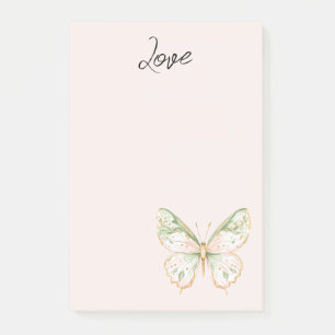 Rosa Mintgrün Gold Schmetterling Liebe Post-it Klebezettel