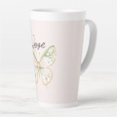 Rosa Mintgrün Gold Schmetterling  Milchtasse (Rechte Ecke)