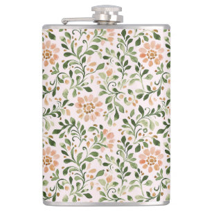 Rosa Mintgrün Schmetterling Flachmann