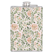 Rosa Mintgrün Schmetterling Flachmann (Rückseite)