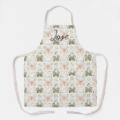 Rosa Mintgrün Schmetterling Schürze (Vorderseite)